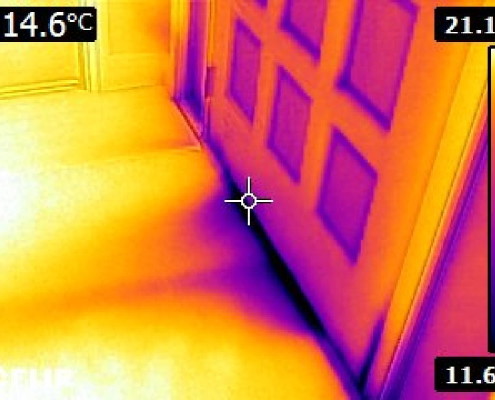 Drafty front door thermal inspection