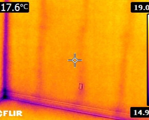 Heatloss through thermal bridging