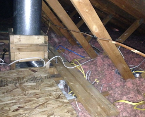 Loose wires in attic
